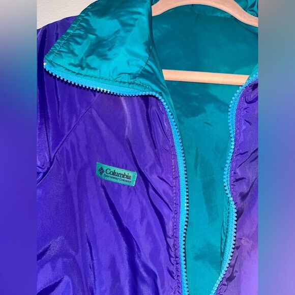 Vintage COLUMBIA 90s Oversized Reversible Windbreaker Jacket Medium Retro Ski XL - Picture 14 of 16